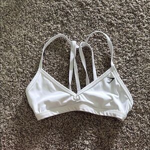 White Gymshark sports bra